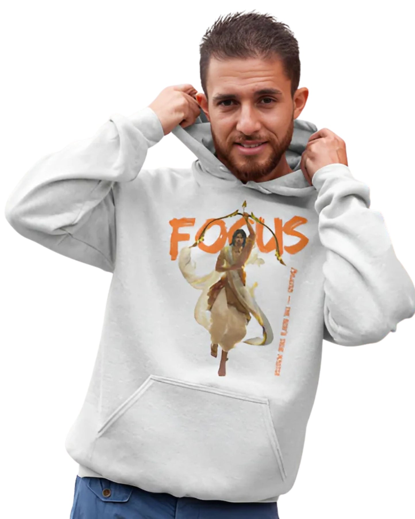 Arjuna Focus Printed Hoodie – Stylish Oversized Hoodie for Men