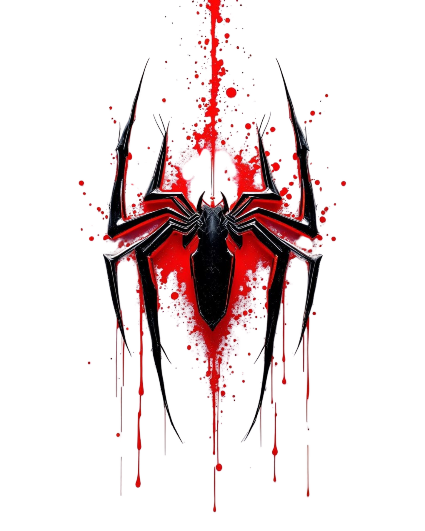 Red Spider Web Streetwear T-Shirt – 100% Cotton