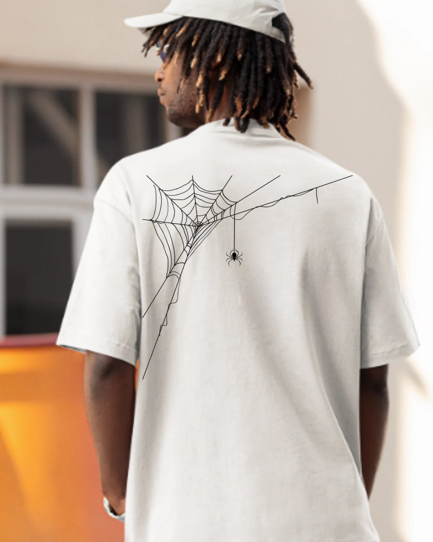 Red Spider Web Streetwear T-Shirt – 100% Cotton