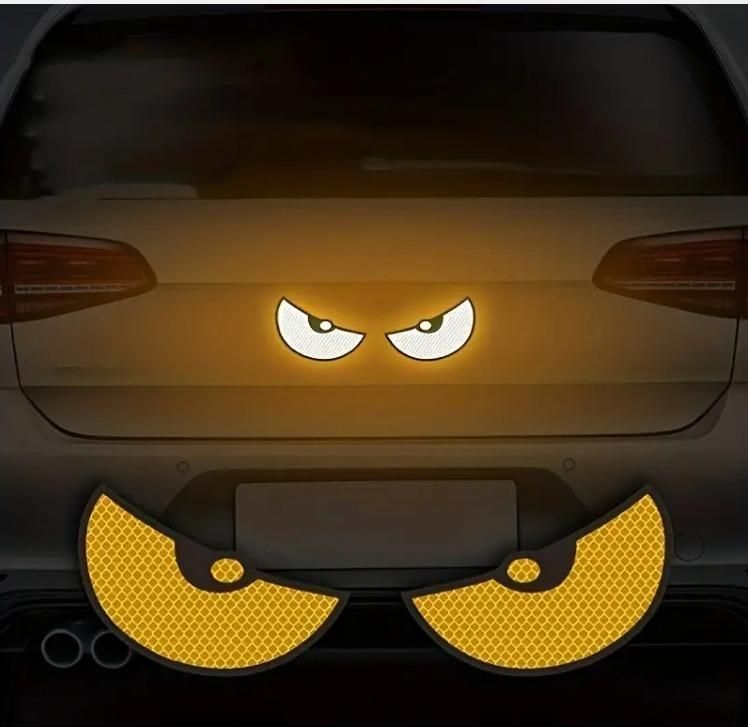 4 Pieces Monster Eyes Car Reflective Stickers Pack of 2