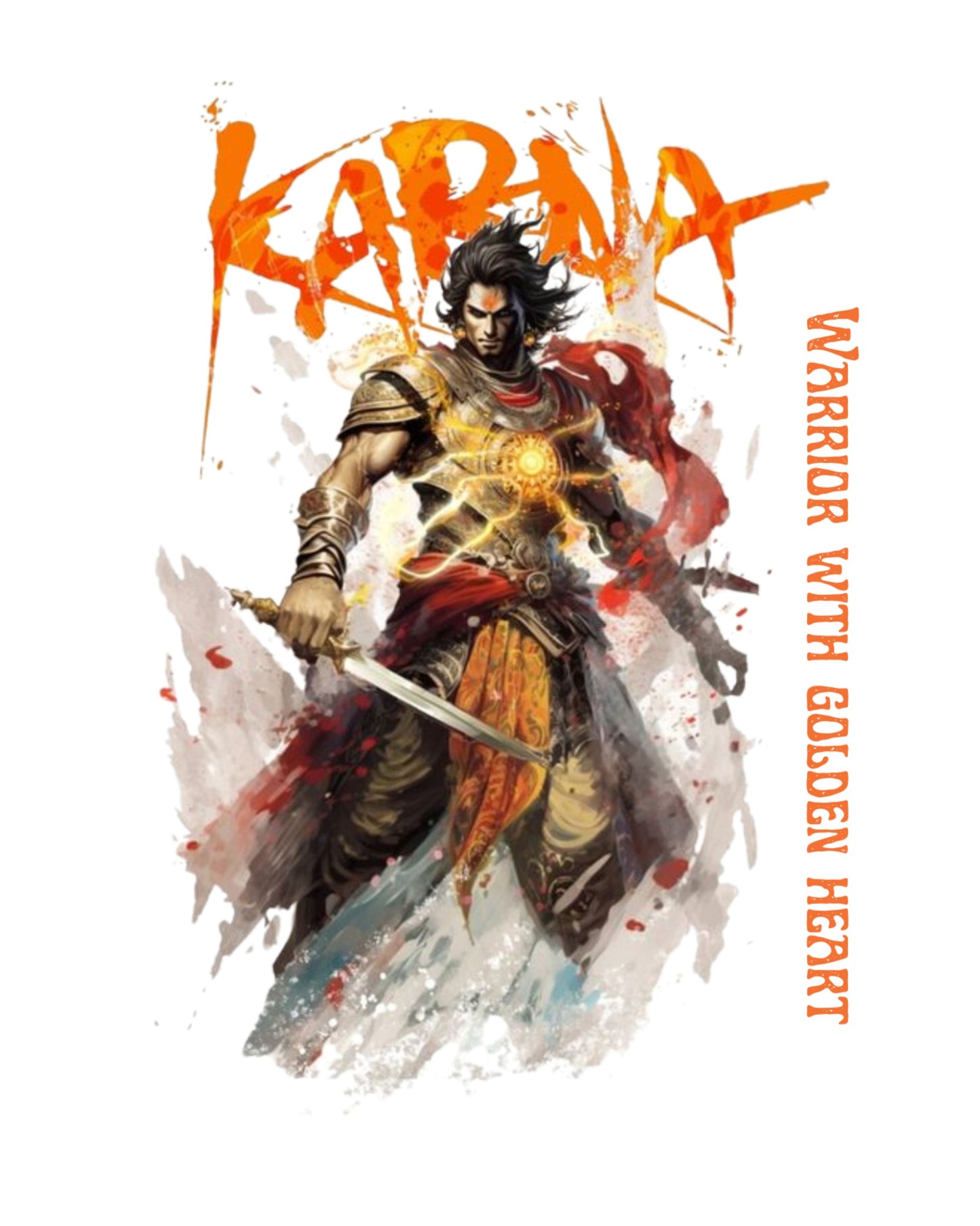 Karna Warrior Printed Hoodie – Stylish Oversized Hoodie for Men by Finditfirst