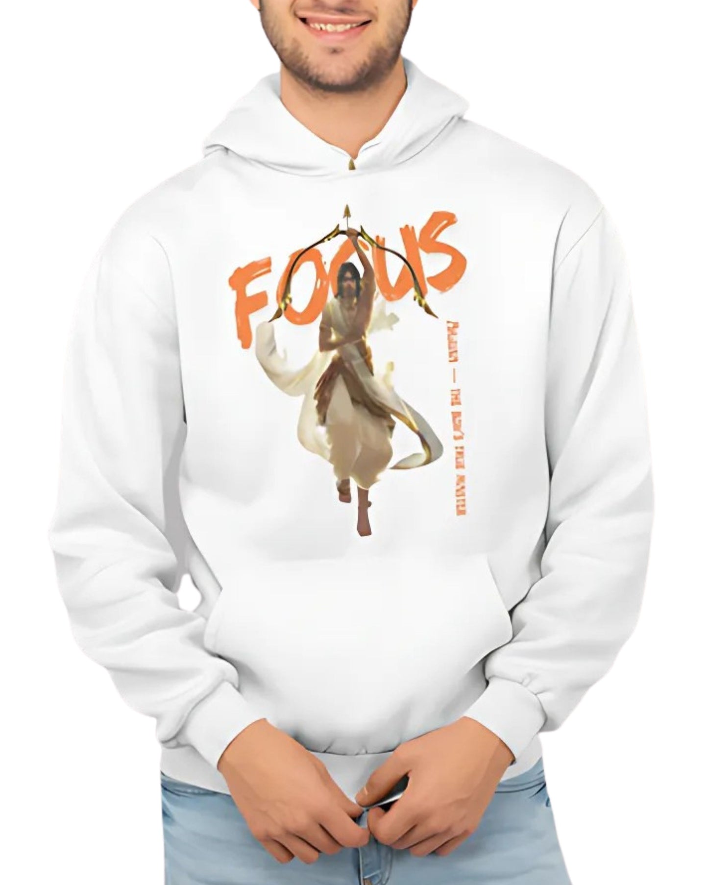 Arjuna Focus Printed Hoodie – Stylish Oversized Hoodie for Men