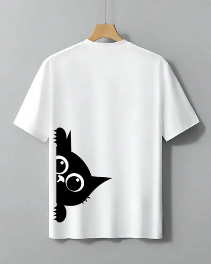 Cute Cat Scratch Streetwear T-Shirt