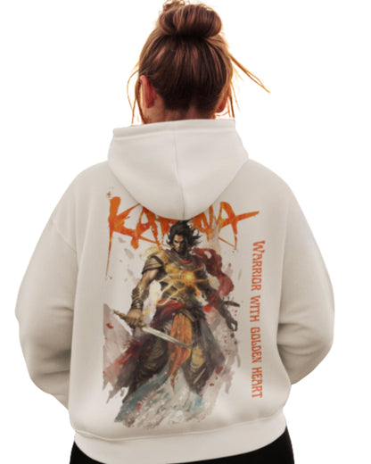 Karna Warrior Printed Hoodie – Stylish Oversized Hoodie for Men by Finditfirst