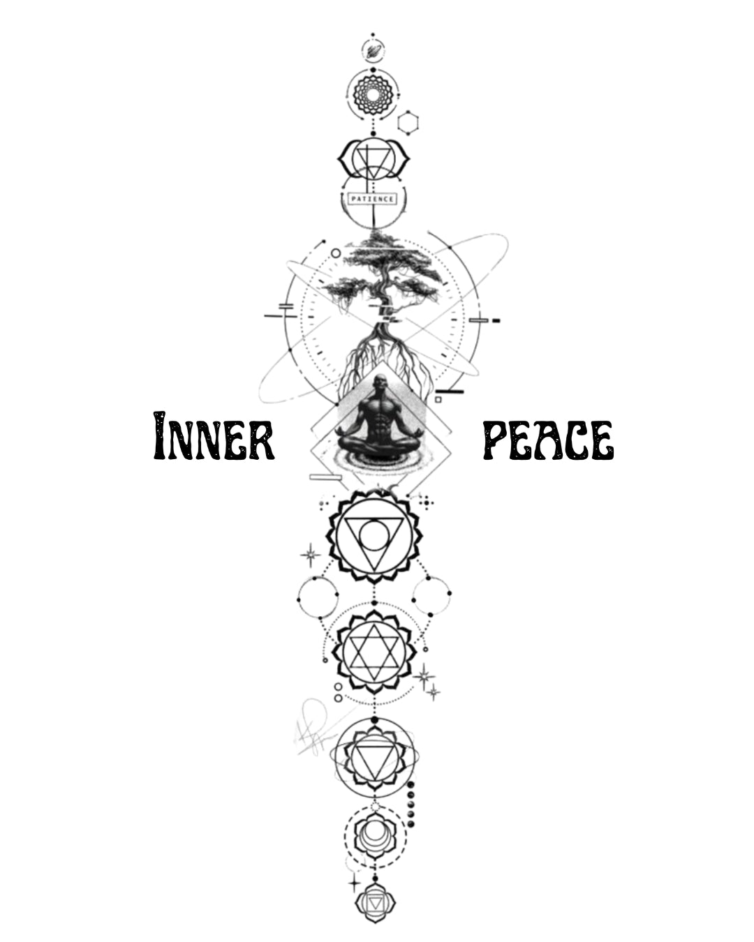 Custom Inner Peace Cotton Hoodie unisex